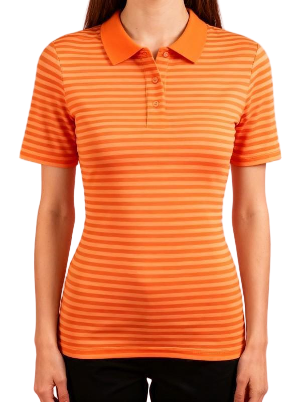 Orange Striped Polo Shirt