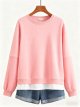 Pink Two-Tone Layered Sweatshirt