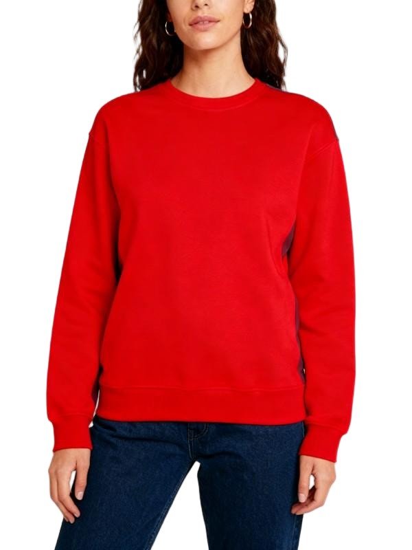 Red Relaxed-Fit Crewneck Sweatshirt