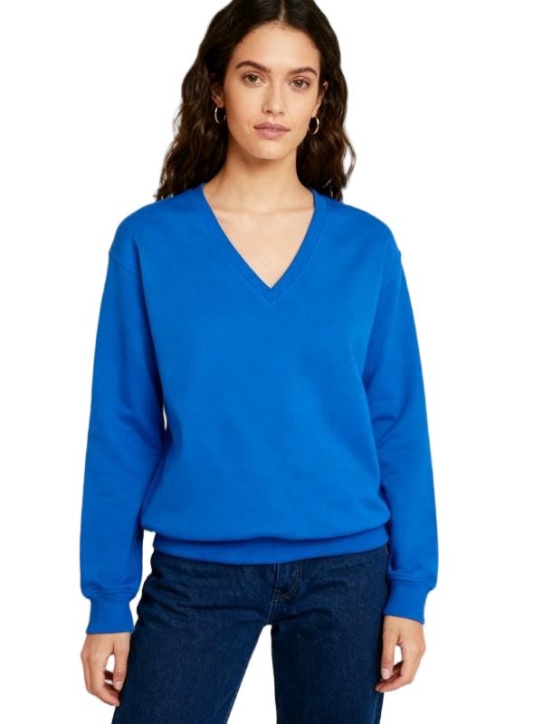 Royal Blue V-Neck Sweatshirt